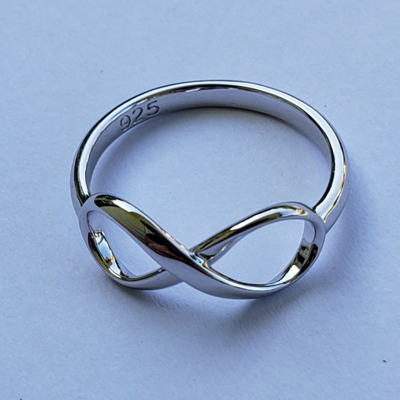 Infinity .925 Sterling Silver Ring - Picture 2 of 6